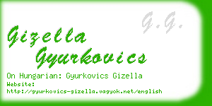 gizella gyurkovics business card